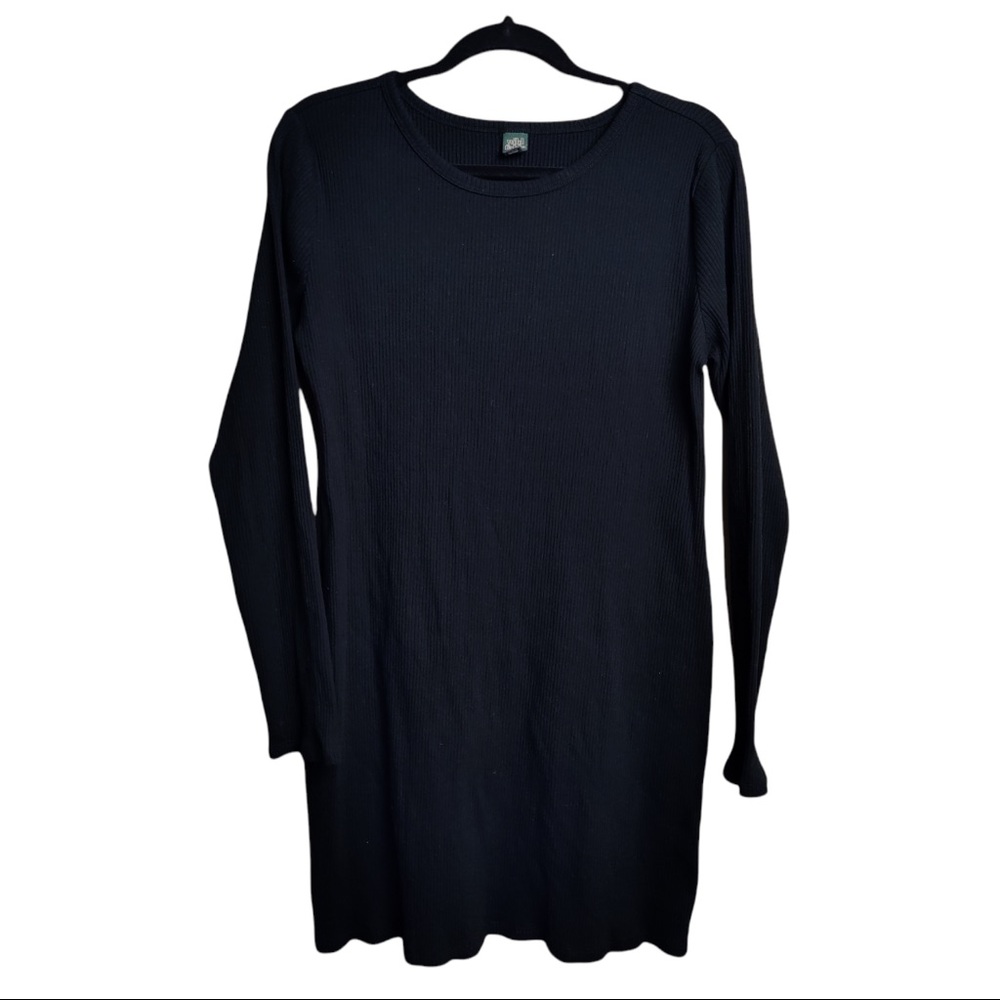 Wild fable black long sleeve ribbed dress